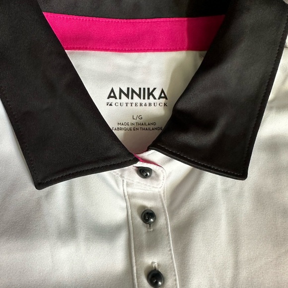 Annika Cutter & Buck L/S polo Henley ladies Sz LG - Picture 3 of 5